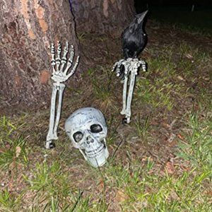 Realistic Stakes and Crow Halloween Decor for Lawn Stakes Garden Halloween